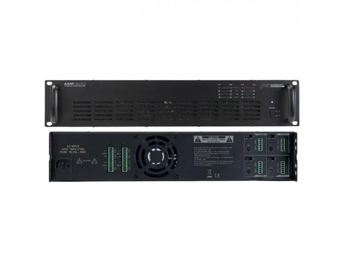 AUDIOPHONY AMP4240MKII AMP. LÃNEA 100V 4x240W Marca Reconocida