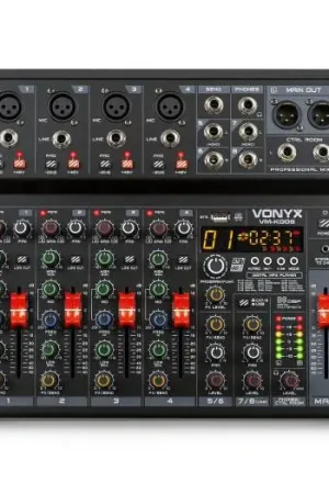 Ordena Ya VONYXVM-KG08 Mezclador para música 8 canales BT/DSP/USB grabación