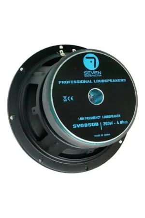 Seven Soundvector SVG8SUB/4 Subwoofer 8 Pulgadas Altavoz Profesional de Grave Sub-Grave 4 Ohm 400W Económico