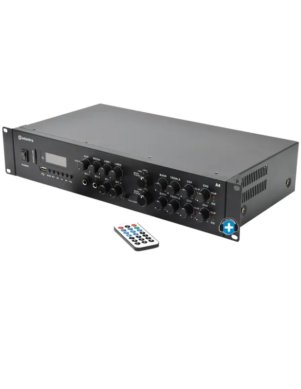 Adastra A4 Amplificador multicanal profesional 4 x 200W RMS Directo De Fábrica