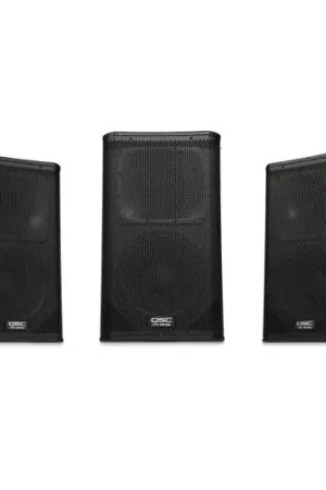 Última Versión KW122 Altavoz PA móvil auto-amplificado 1000W 12" + 1.75". Asimétrico. 75°. 9xM10
