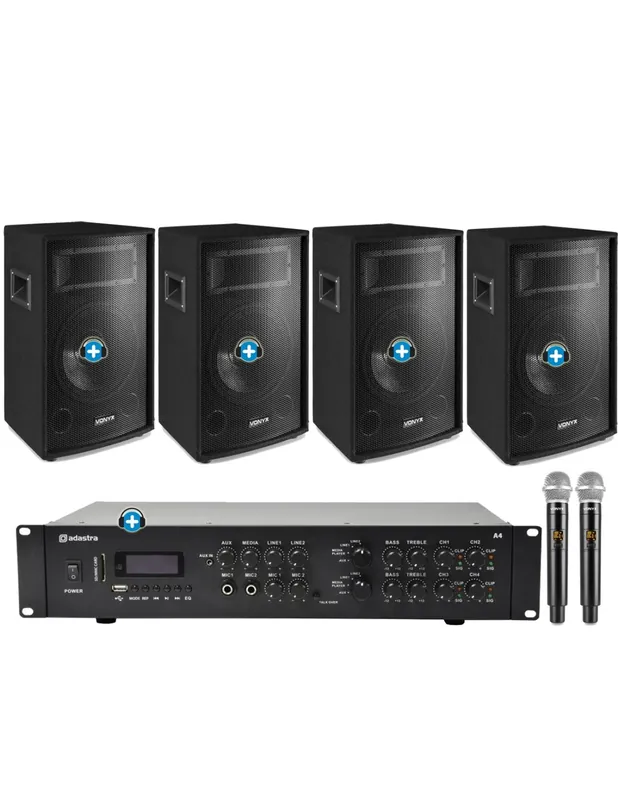 Pack DISCO VOX - EL KARAOKE A LO GRANDE - 4 Altavoces 10 pulgadas y Microfonia Liquidación