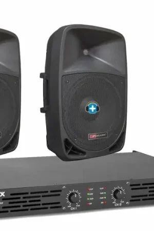 Rebajas Equipo Sonido 500 - 2 Altavoces de 12 pulgadas y etapa de potencia