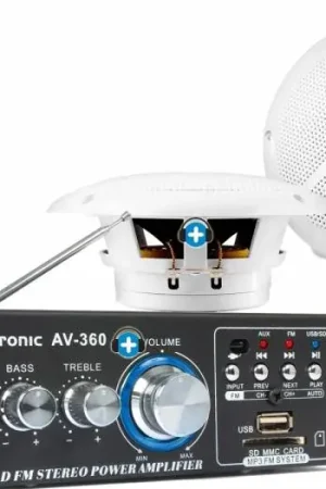 Barato Pack Agua 1 - Mini-Amplificador Multimedia y 2 altavoces Marinos