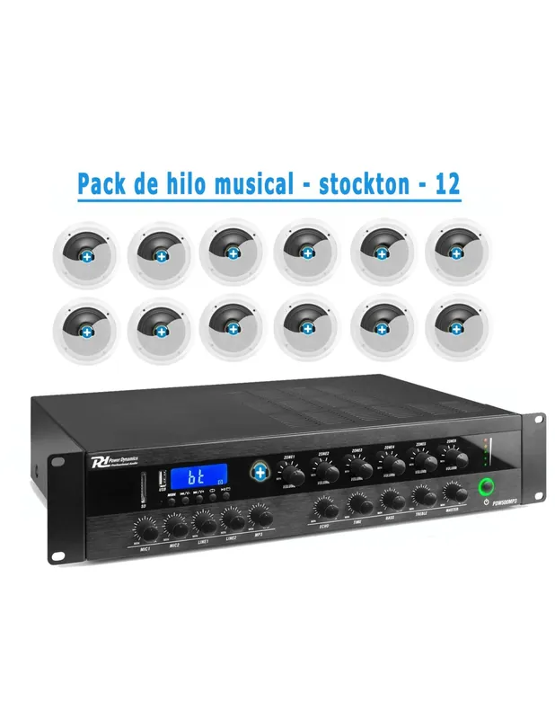 Pack de Hilo Musical -STOCKTON-12 - Altavoces de linea de 100v Envío Exprés