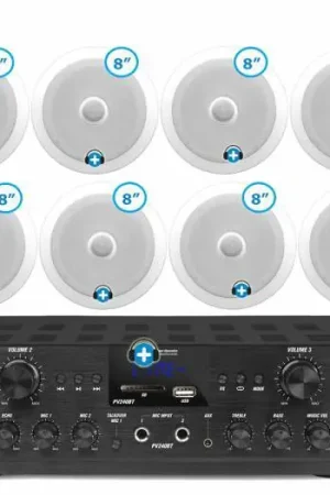 Comprar En Línea TAMPA 8X8 - HILO MUSICAL EN CASA4 zonas - 8 altavoces techo 8 pulgadas