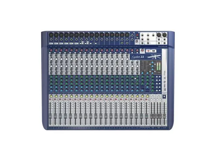 Última Oportunidad SOUNDCRAFT SIGNATURE 22 Mesa de Mezcla Analógica 22 canales con efectos y USB 2:2 i/o