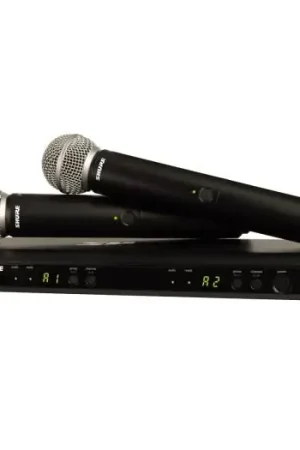 SHURE BLX288E/SM58 K3E Sistema inalámbrico Dual de mano VOCAL SM58 606-630MHz Promoción Exclusiva