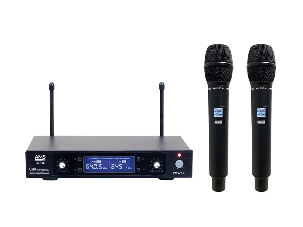 AMS MU 150 M Sistema inalámbrico UHF de 2 canales/h3ppMU 150 M es un sistema inalámbrico para la banda UHF. Consta de 2 canale Oferta Limitada