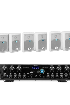 EQUIPO DE SONIDO PASADENA 40 WHITE HILO MUSICAL 6 ZONAS - 6 altavoces 4 pulgadas Favorito De Clientes