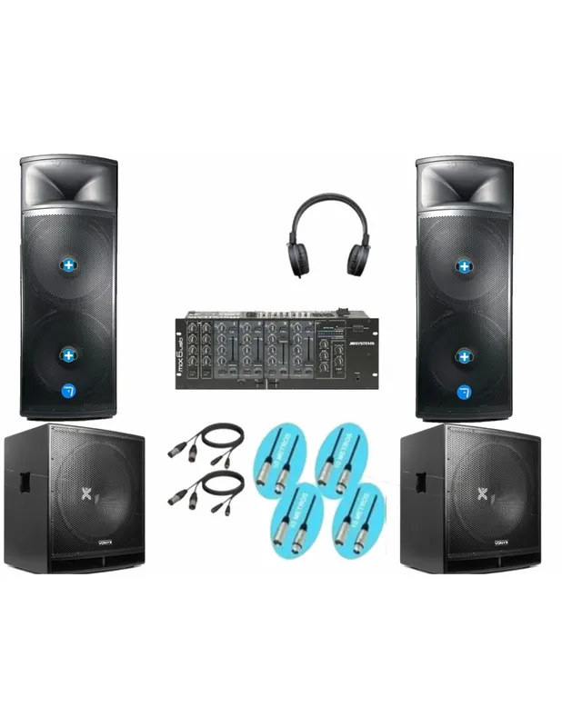 Súper Precio Pack IOWA DJ POWER MKII - Equipo de sonido con 6600w