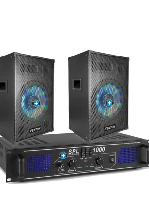 Pack Sonido "Full Party" 800W con LED y EQ (2x Altavoces 8" + Amplificador) Precio De Oferta