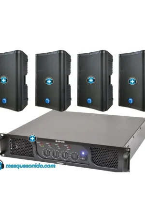 Pack Sonido Profesional 1600W: 4 Altavoces 15" Seven SV15LXP + Etapa 4 Canales Citronic QP1600 Precio Rebajado