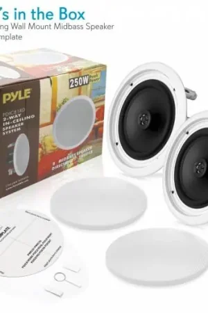 Precio Reducido PYLE PDIC81RD - Pareja de altavoces de techo de 8pulgadas