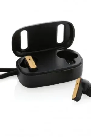 Stock Limitado Auriculares TWS de plástico reciclado RCS y bambú
