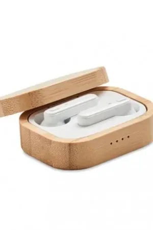 Auriculares tws estuche bambú Jazz bamboo No Te Lo Pierdas