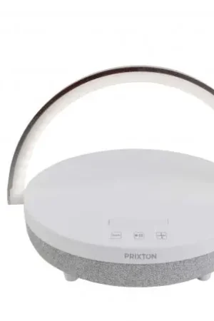 Ordena Ya Altavoz bluetooth® 4 en 1 de 10 W con luz LED y base de carga inalámbrica Prixton
