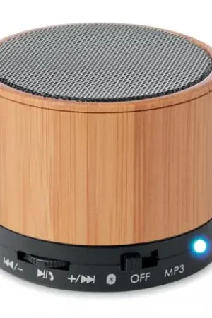 Altavoz de bambú red Round bamboo Bestseller