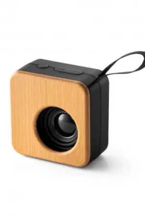 Altavoz portátil de 3w con 4h de autonomía fabricado en bambú y abs reciclado 100% rabs Mayer Últimas Unidades