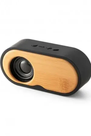 Alta Calidad Altavoz portátil de 3w con 5h de autonomía fabricado en bambú y abs reciclado 100% rabs Tilly