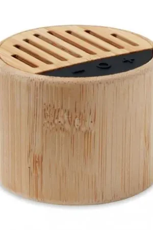 Última Oportunidad Altavoz redondo de bambú Round lux