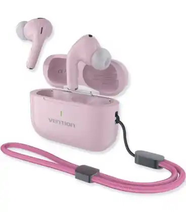 Auriculares bluetooth vention echo lite e11 plus con estuche de carga/ autonomía 30h/ rosas Oferta Especial
