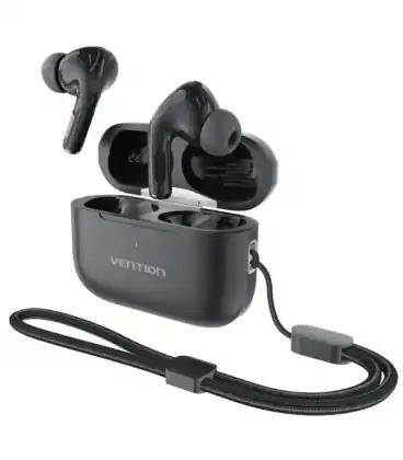 Auriculares bluetooth vention echo lite e11 con estuche de carga/ autonomía 6h/ negros Oferta Limitada