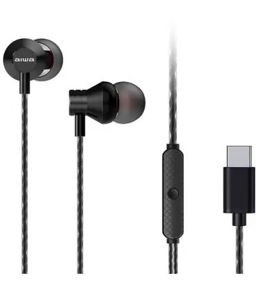 A Buen Precio Auriculares intrauditivos aiwa estm-50usb-c/bk/ con micrófono/ usb tipo-c/ negro