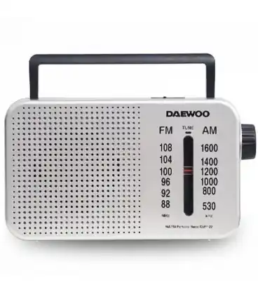 Radio portátil daewoo dw1122/ plata Entrega Rápida