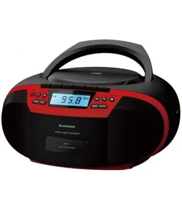 Radio cd sunstech cxum54btrd/ rojo Compra Ahora