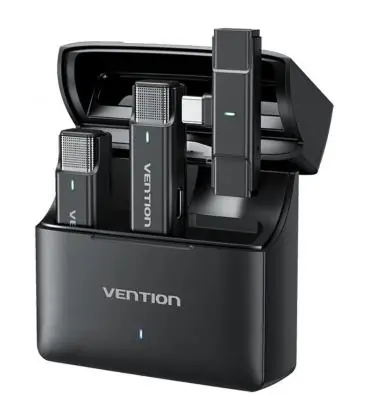 Promoción Exclusiva Micrófono inalámbrico con clip vention ncab0/ usb tipo-c/ incluye receptor/ 2 unidades