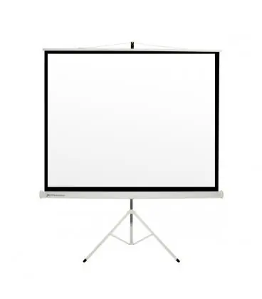 Pantalla manual tripode videoproyector phoenix 80" ratio 1:1 / 4:3 / 16:9 1.45m x 1.45m posicion ajustable / carcasa blanca / Precio Rebajado