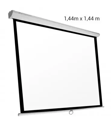 Pantalla manual videoproyector pared y techo phoenix 80´´ 1.4m x 1.4m ratio 1:1 / 16:9 / 4:3 posicion ajustable / carcasa blanc Precio Económico