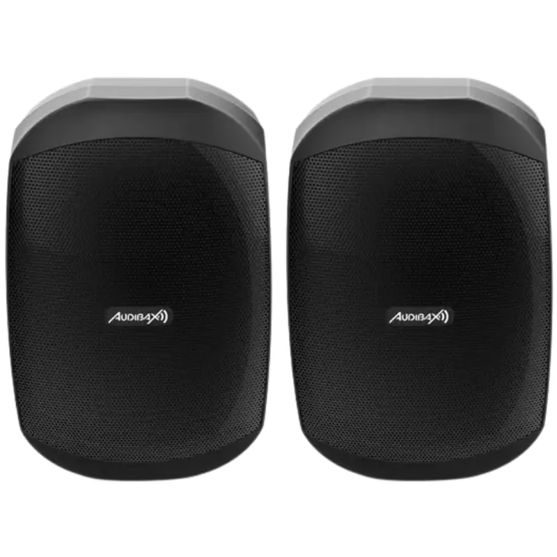 Envío Exprés AUDIBAX OVO 6 BLACK PAREJA DE ALTAVOCES PASIVOS PARED 6\\" 100V / 8OHM IP65