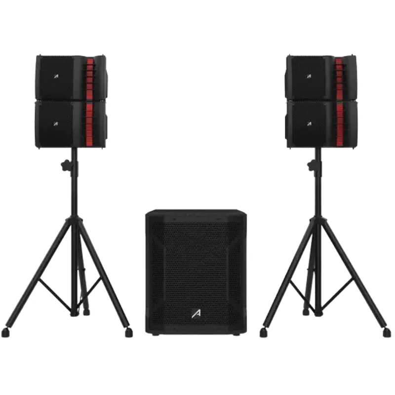Disponible Ahora AUDIBAX SEATTLE 1000 SISTEMA PA LINE ARRAY BLUETOOTH + SOPORTES