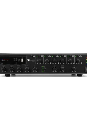 POWER DYNAMICS 954.012 PMP240 AMPLIFICADOR MEZCLADOR PARA INSTALACION 240W 6 ZONAS Descuento