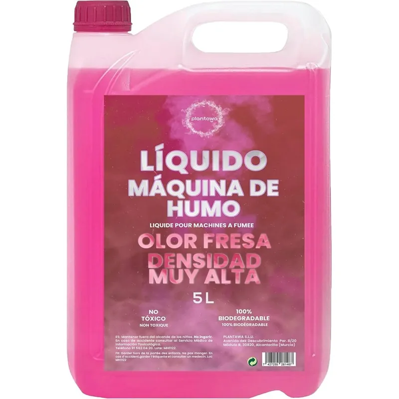 PLANTAWA LIQUIDO MAQUINA DE HUMO 5L MUY ALTA DENSIDAD OLOR FRESA Súper Precio