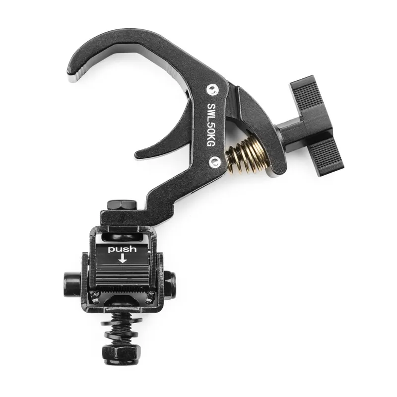 Últimas Unidades BEAMZ 151.476 BC50B-150F GARRA DE AGARRE RAPIDO TILT AJUSTABLE NEGRO