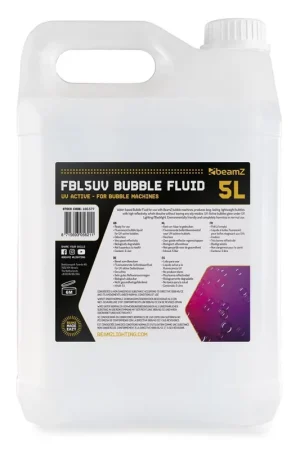 Garantía De Devolución De Dinero BEAMZ 160.577 FBL5UV LIQUIDO DE BURBUJAS 5L ACTIVO UV