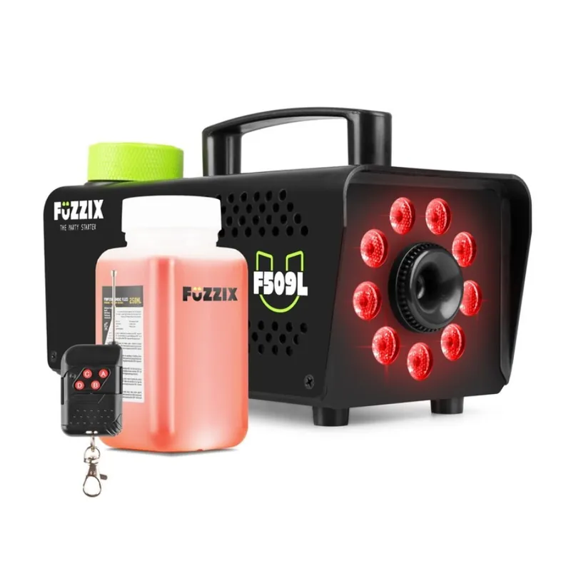 FUZZIX 160.310 F509L MAQUINA DE HUMO PARTY 9 LEDS RGB Promoción Exclusiva
