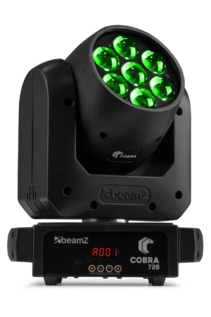 Económico BEAMZ 150.436 COBRA 720 CABEZA MOVIL WASH 7X 20W CON ZOOM