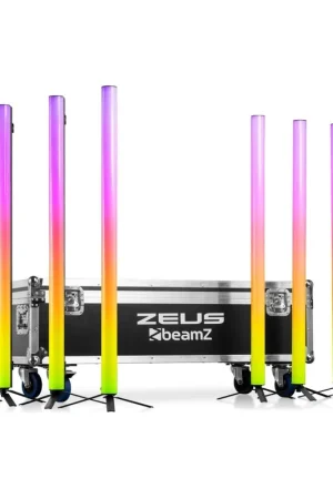 Directo De Fábrica BEAMZ 150.648 ZEUS JUEGO DE TUBOS DE BATERIA RGBW JUEGO DE 8 EN FLIGHTCASE