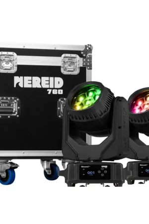 Devolución Gratuita BEAMZ PRO 152.078 NEREID740 LED BEE EYE CABEZA MOVIL CON ZOOM PARA EXTERIOR 2 PIEZAS EN FLIGHTCASE