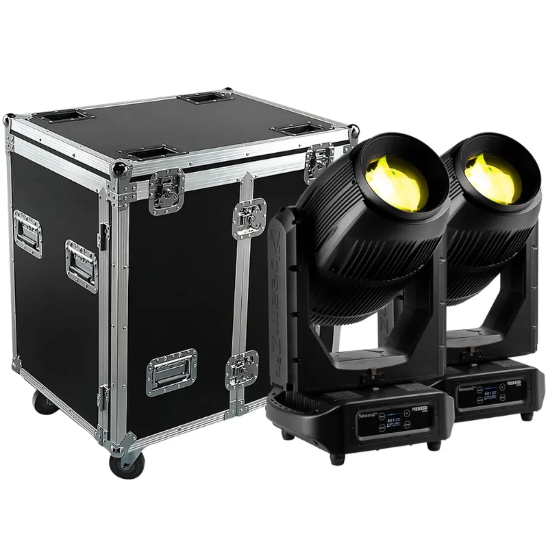 Stock Limitado BEAMZ PRO 152.068 NEREID500 CABEZA MOVIL HIBRIDA PARA EXTERIORES 2 PIEZAS EN FLIGHTCASE