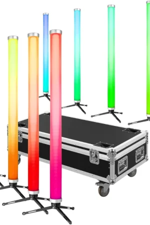 Rebajas BEAMZ PRO 150.637 KRATOS CONJUNTO TUBOS70 LED RGBW INT/EXT, 8 UNIDADES