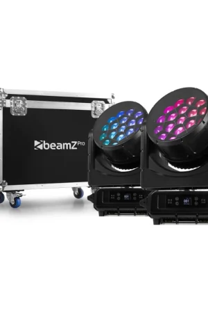 Disponible Ahora BEAMZ PRO 152.058 NEREID1940 CABEZA MOVIL LED CON ZOOM PARA EXTERIOR 19X40W 2 PIEZAS EN FLIGHTCASE
