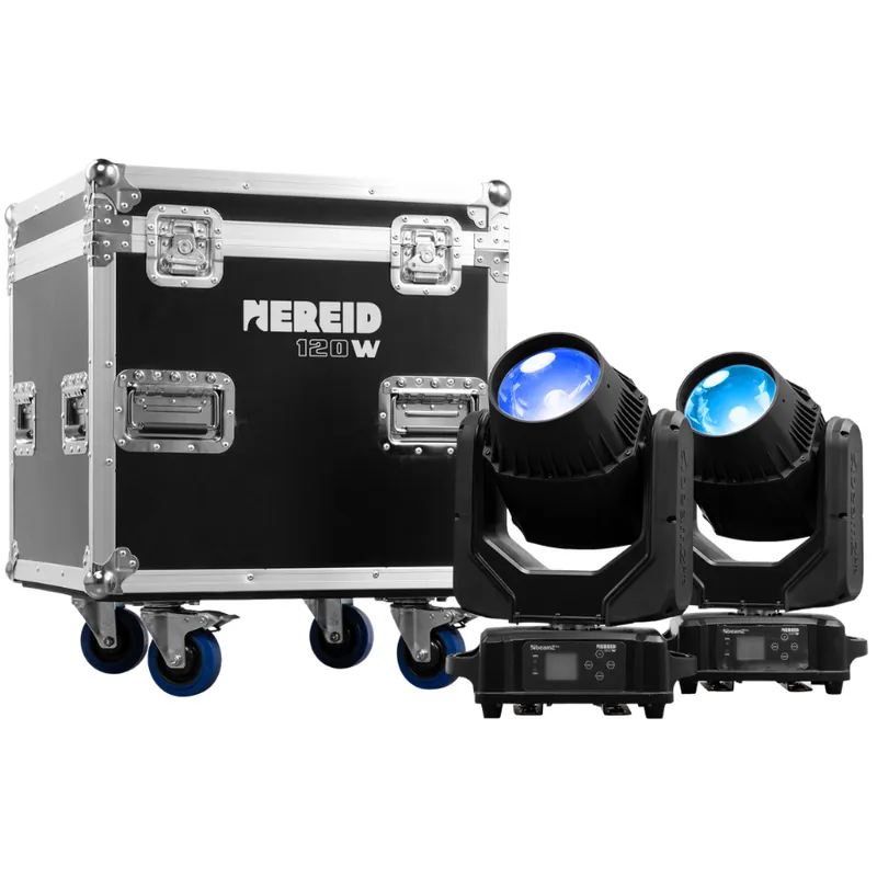 Envío Inmediato BEAMZ PRO 152.046 NEREID1R BEAM 1R CABEZA MOVIL EXTERIOR 2PCS EN FLIGHTCASE