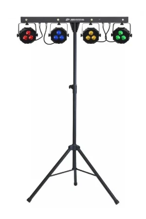 JB SYSTEMS LIVESET2 BARRA 4 PROYECTORES RGB + 4 LEDS STROBO + TRIPODE Precio Reducido