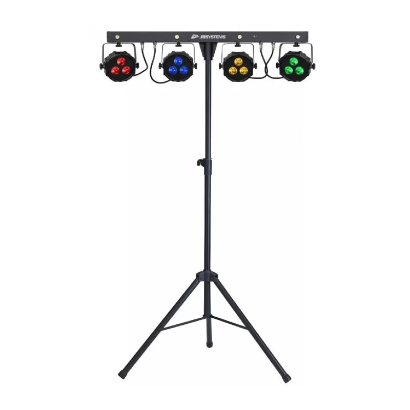 JB SYSTEMS LIVESET2 BARRA 4 PROYECTORES RGB + 4 LEDS STROBO + TRIPODE Precio Reducido