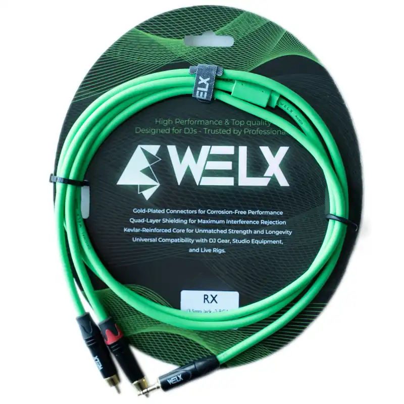 WELX RX - CABLE MINI JACK A DOBLE RCA 1.5 METROS No Te Lo Pierdas